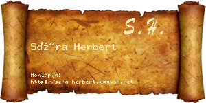 Séra Herbert névjegykártya
